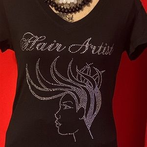 About That Bling Tee “Hair Artist”